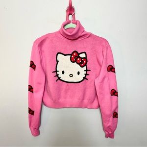 Hello Kitty Pink Cropped Turtleneck Sweater Size  1X | Plus Size Cute BarbieCore